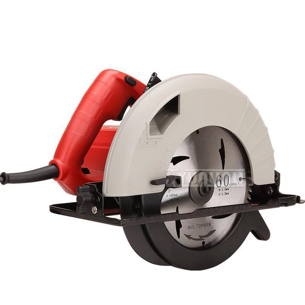 Scie circulaire portable pour le travail du bois, machine de découpe, calcul, 7 pouces