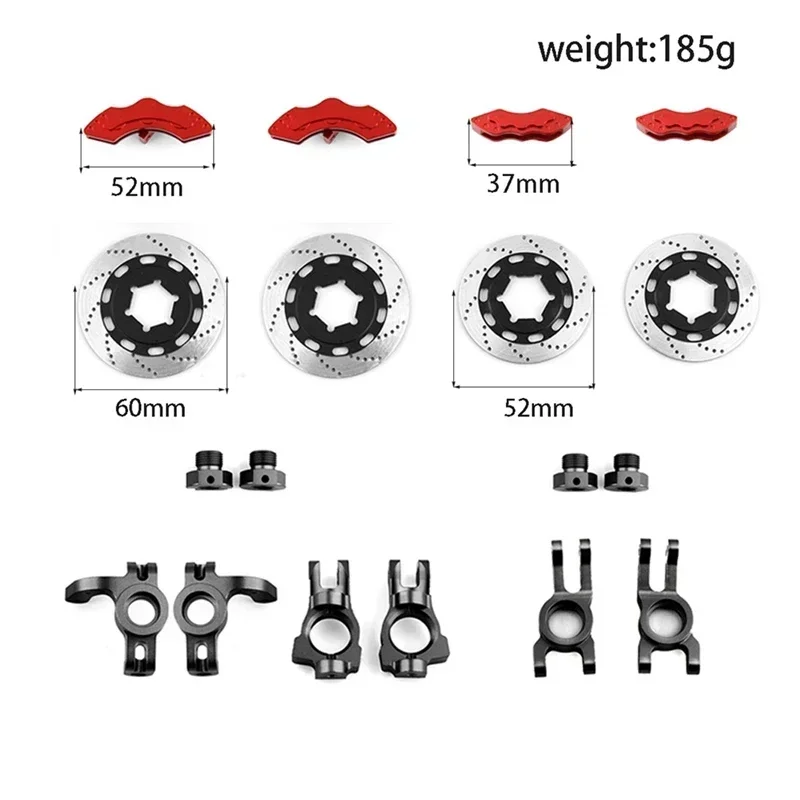 1 Set Simulation Scheibenbremse Set Bremssattel für 1/7 KM Raytheon Rally Auto C3 E8414 E8415 RC Auto Upgrade Zubehör