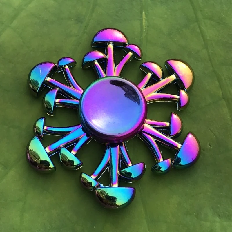 Metal arco-íris Fidget Spinner, Colorido EDC Hand Spinner, Brinquedo anti-ansiedade para Spinners, Foco, Alivia o estresse, Dedo ADHD