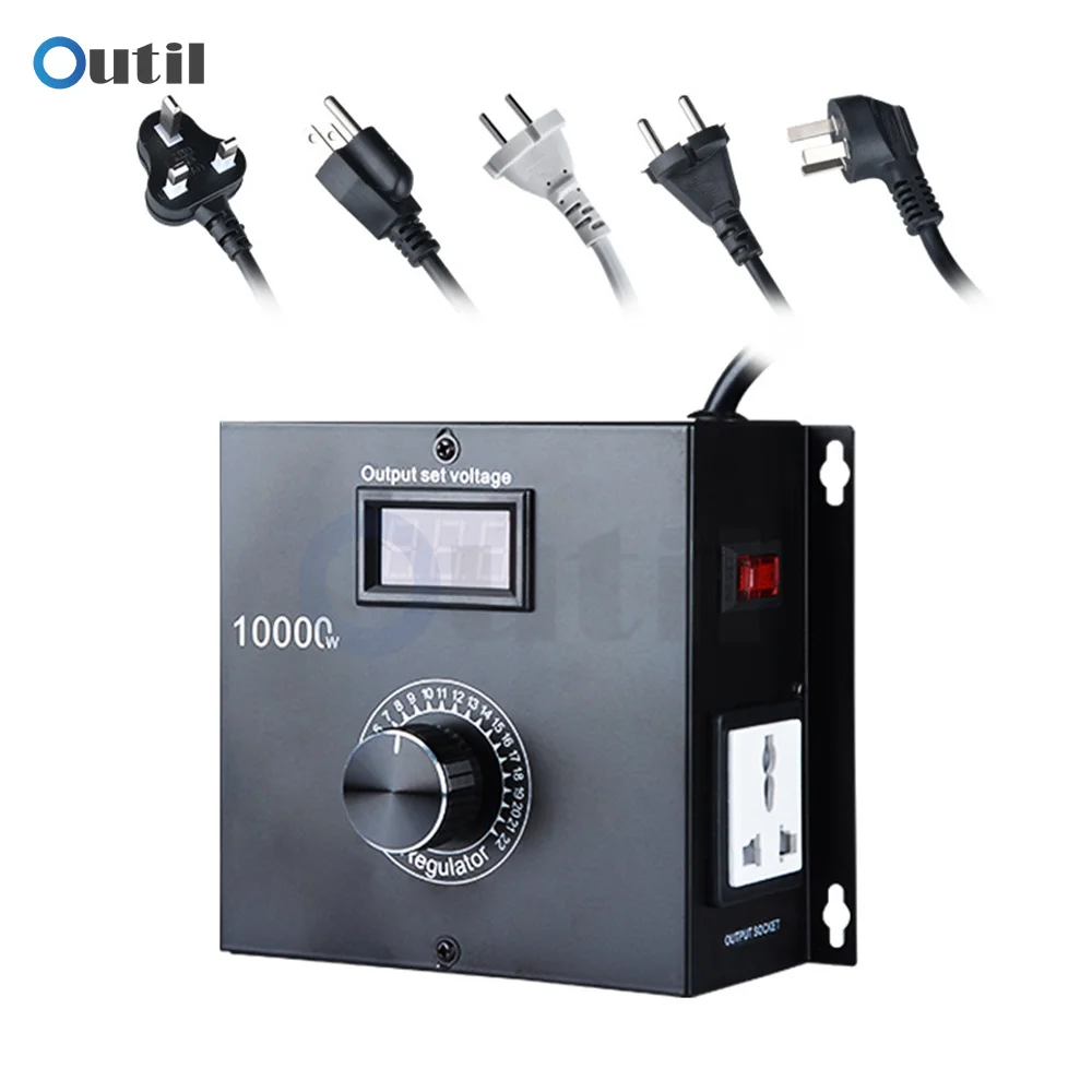 

10000W High-power Voltage Regulator Controller 25A Adjustable 0-220V Dimming Speed Regulation Temperature Speed Regulator