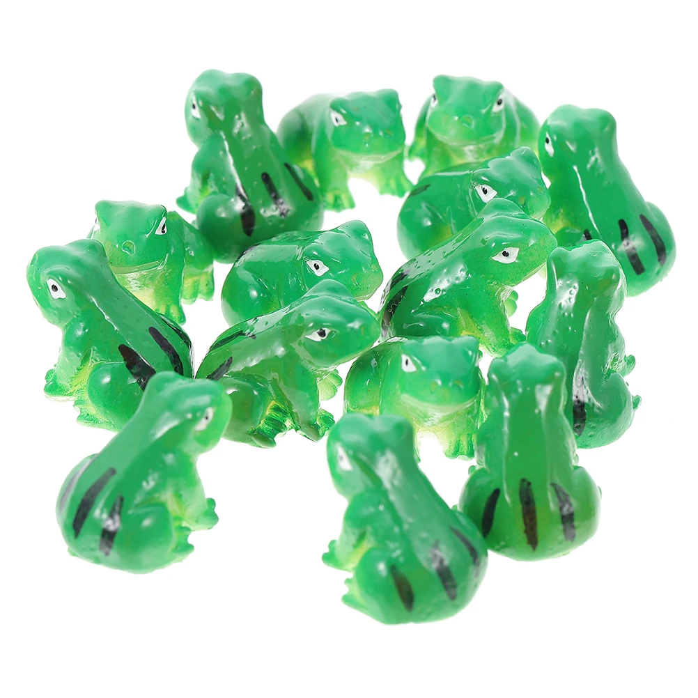 

25pcs Resin Cute Frog Decorations Small Figurines Home Bonsai Statue Miniatures Garden Indoor Small Frog Statue Display