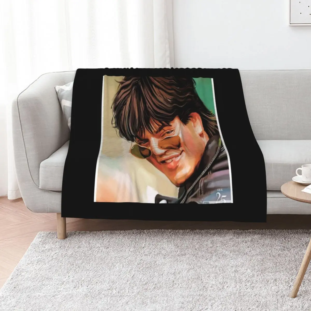 

shah rukh khan painting Throw Blanket blankets ands Blankets For Bed Beautifuls Decorative Sofas Blankets