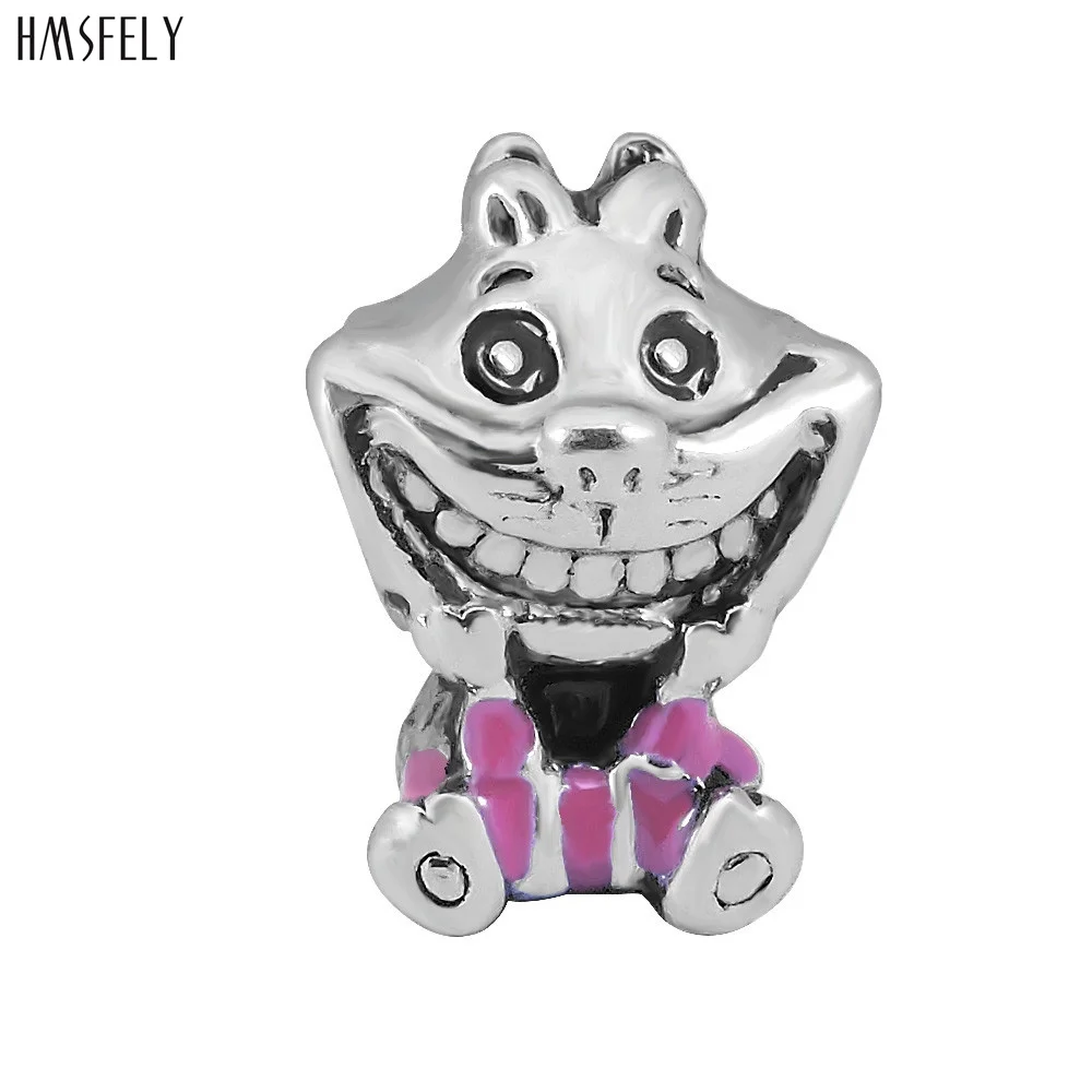 HMSFELY 316l Stainless Steel Laugh Animal Bead European Charm Beads For DIY Bracelet Jewelry Making Accessories