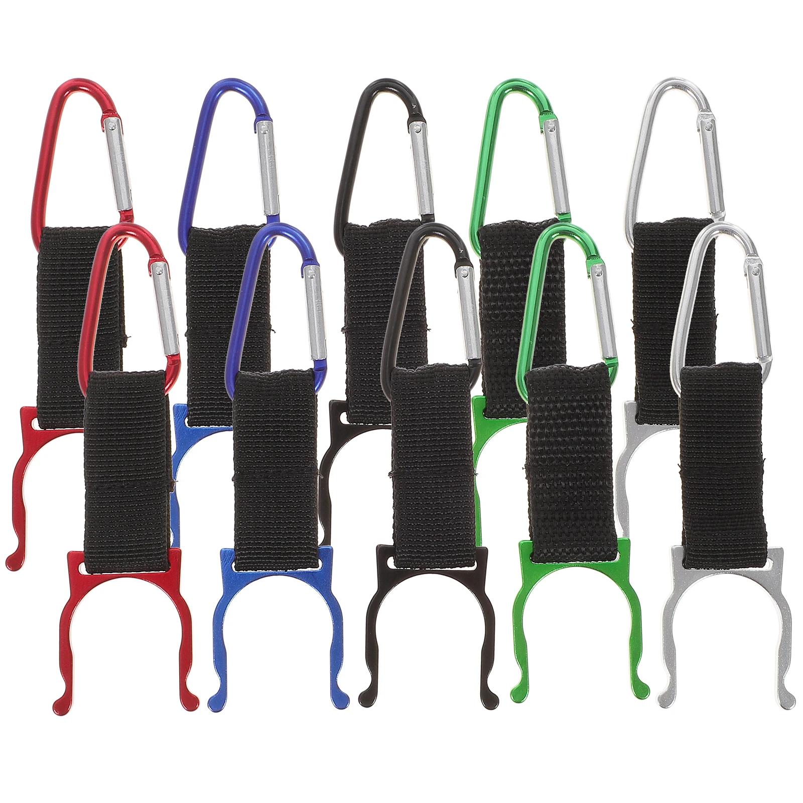 

10pcs Mineral Water Bottle Quick Buckle Portable Clip Aluminum Alloy Camping Fishing Outdoor Bottle Holder Water Holder Clip