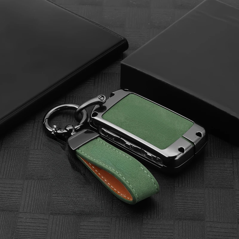 Suitable For  Polestar2 Polestar1 Polestar3   Zinc Alloy + Leather  Car Remote Key Case Cover