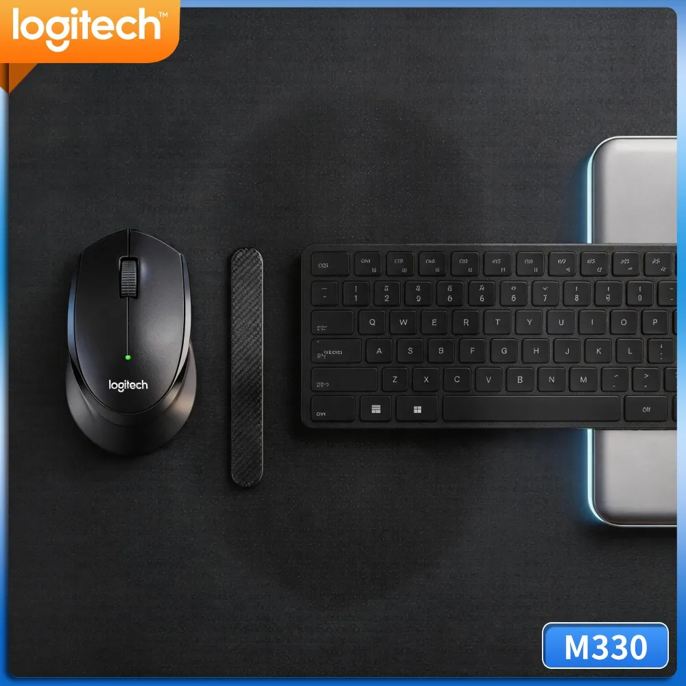 Logitech M330 Silent Wireless Mouse Tuned For Office Productivity Precise Cursor Motion Desktop Notebook Household Work