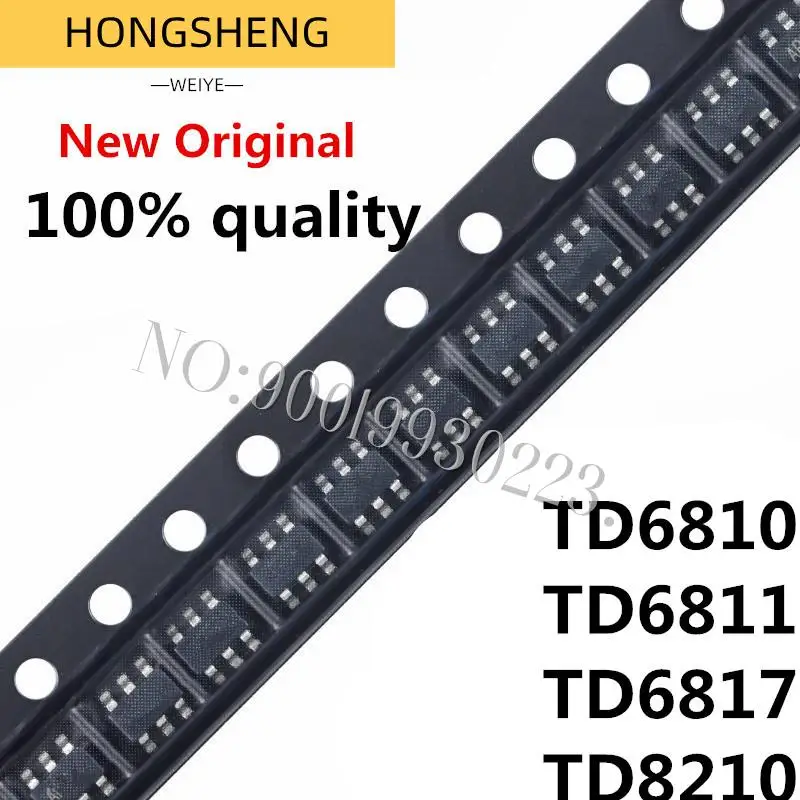 

100% Новинка, 10 шт./лот, TD6817 TD6810 6811 8210, 1,5 МГц, 2 А, синхронный понижающий регулятор, падение SOT-23,-5 контактов, 100% новый