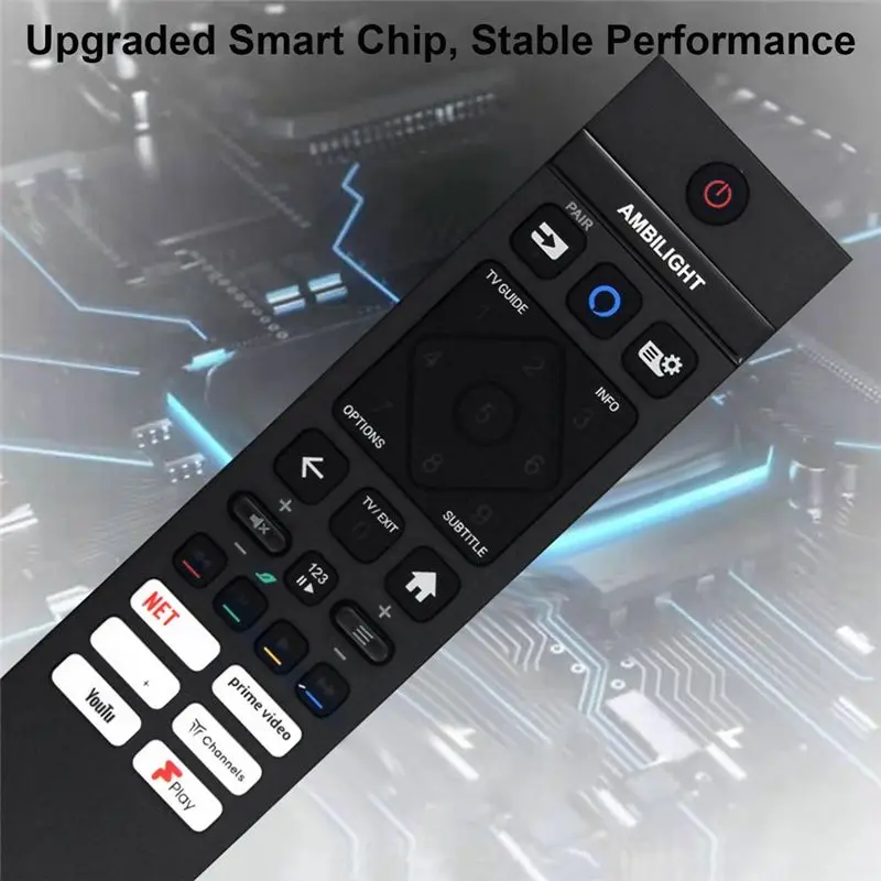 ABQU Replace 398GM10BEPHNU000CR Remote Control for TV No Voice Black