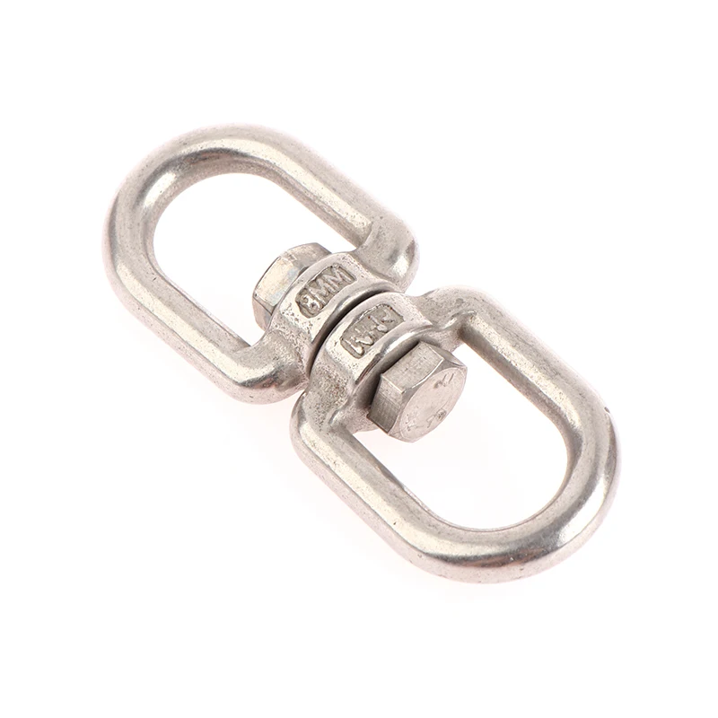 [C] 1Pc M4 M5 M6 M8 Rotating Universal Ring 8 Shape Unloading Shackle Wire Rope Lock Chain Connecting Buckle 304 Stainless Steel