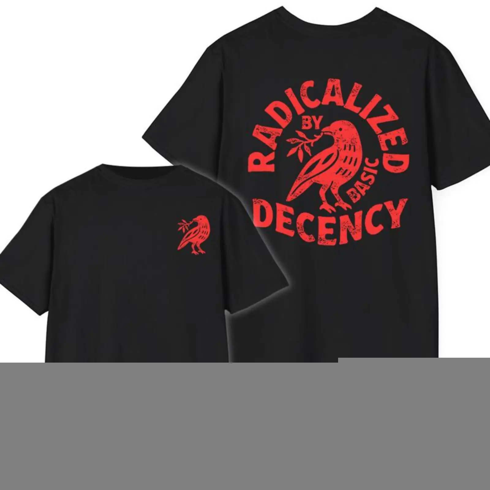 

Radicalized By Basic Decency T-shirt for Men Women Political Slogan Tee Graphic Top Casual Wear
