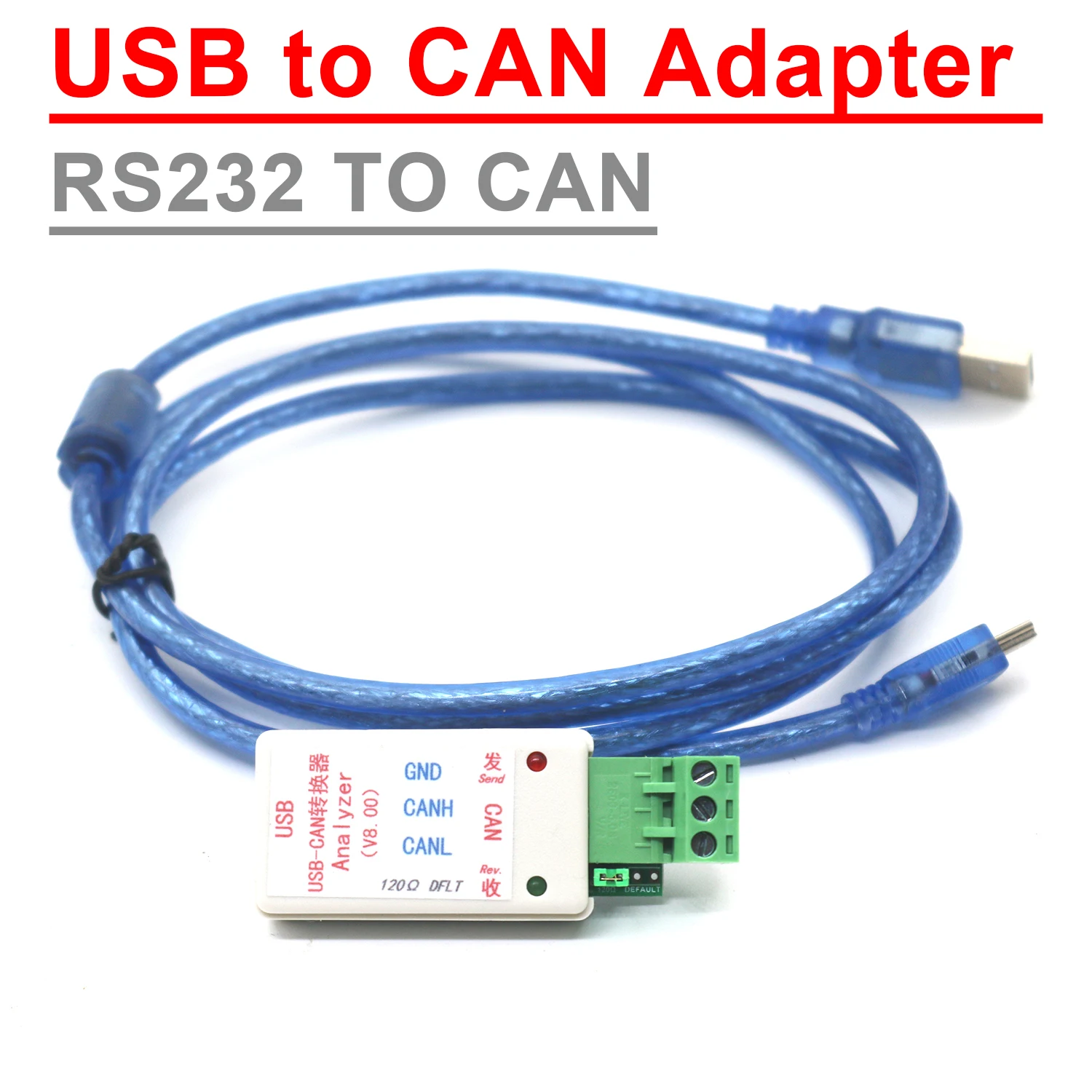 USB To CAN / RS232 Serial Port Converter Adapter 232 CAN Bus Transfer Send / Receive communication Analysis TVS Surge Protection