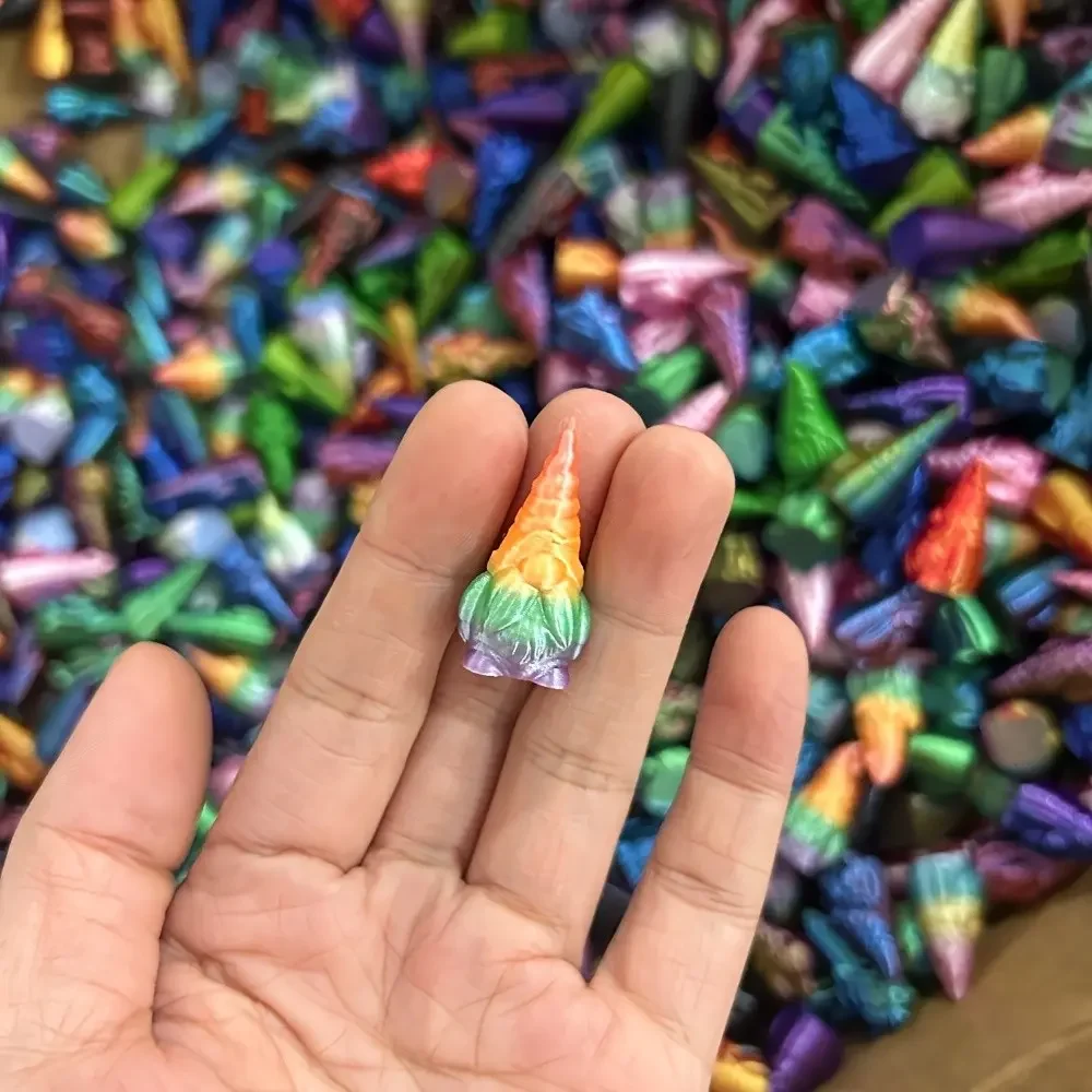 100pcs 3D Printed Mini Dwarf Statues, Mixed Colors, Indoor/outdoor Garden Decor, Birthday Gifts, Collectible Lawn Art, Party Favors, Outdoor Garden Accessories, Statue Figurines, Statue Decorations