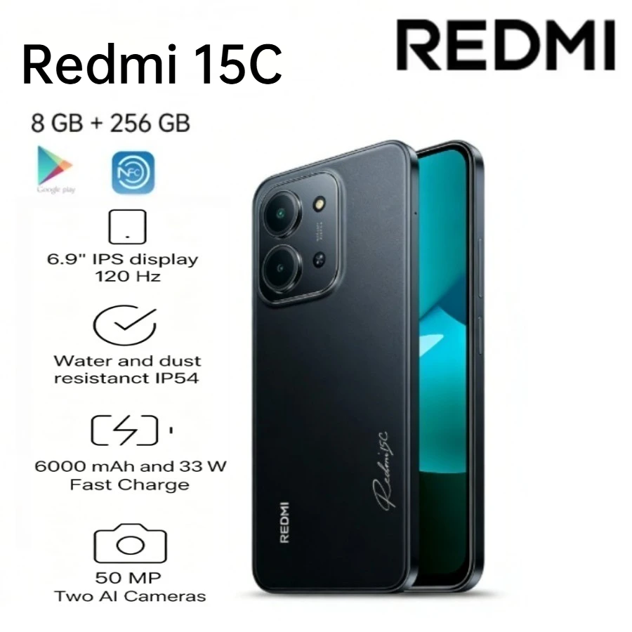 2026 Latest Global Redmi 15C Smartphone Octa Core Processor 6.88