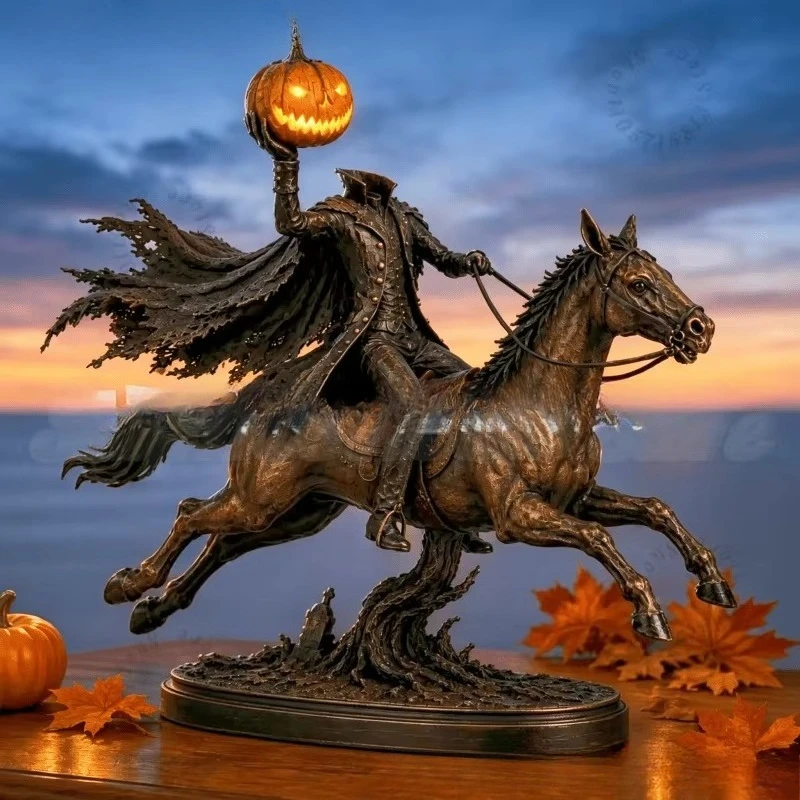 Gothic Dark Fantasy Resin Statue, Spooky Halloween Desktop Sculpture, Indoor Home Decor Ornament