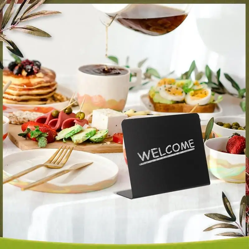 

New-20Pcs Table Signs Food Board Buffet Party Labels Message Blackboard Chalk Table Display Price Tabletop Durable Easy Install