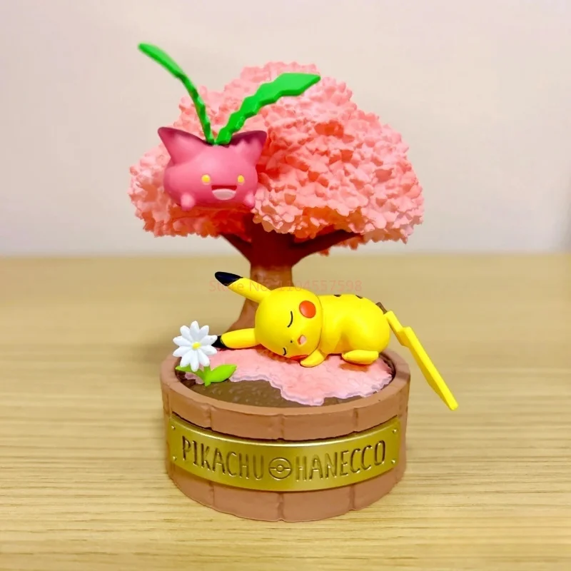 本物のリーメントポケモンフィギュア森の小さな物語 Vileplume Pawmo Sentret Shroomish Starly ピカチュウブラインドボックスキッズギフト
