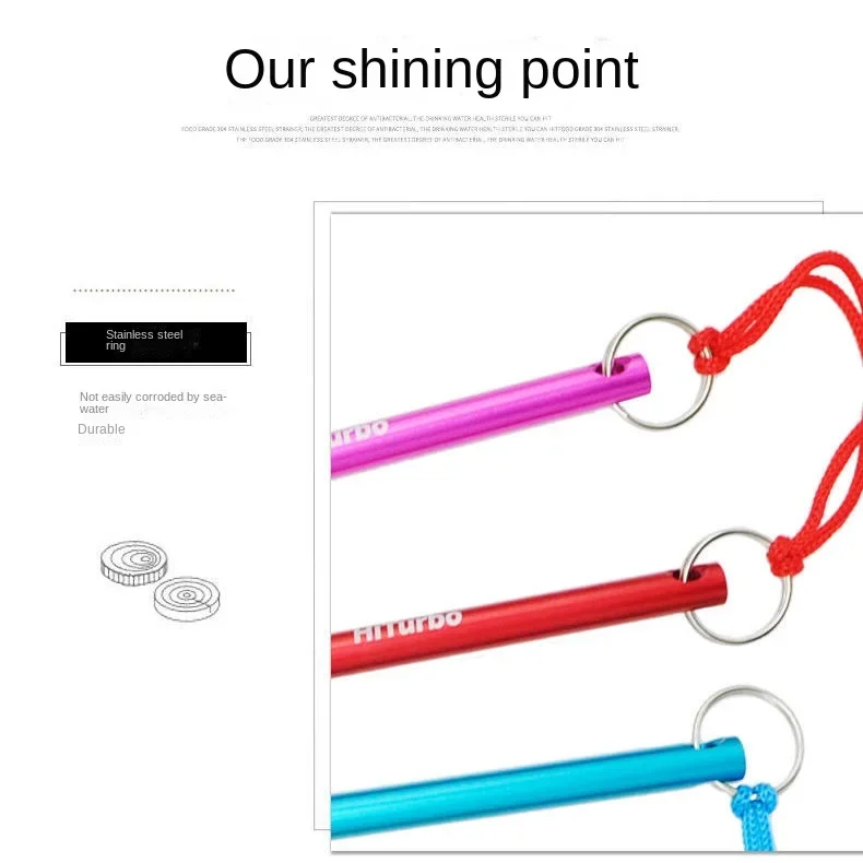 340MM Diving Solid Aluminum Alloy Tink Rod Bottle Knocker Underwater Indicator Probe Rod with Hand Rope Tink Rod 34CM