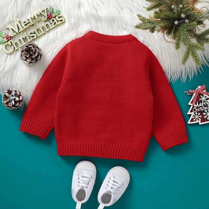 Christmas Baby Sweater Knit Child Xmas Clothes Tops Jumper Cute Snowflake Outerwear Infant Boy Newborn Girl Pullover Long Sleeve