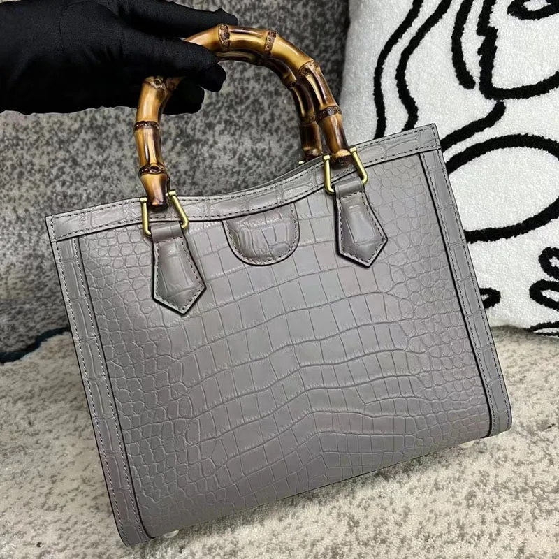 New Leather Handbag for Women's Casual Versatile True Crocodile Matte Shoulder Fashionable and Trendy Straddle Bag сумка женская