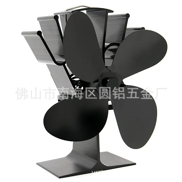 

Зимний тепловой вентилятор с 4 листами, вентилятор для камина, высокоэффективный бесшумный вентилятор для камина, портативная дровяная печь