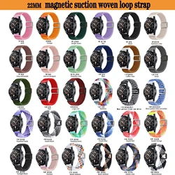 22mm Magnetic Elastic Loop Nylon Strap For Xiaomi Watch 2 Pro / S3 S2 46MM / Mi S1 Active Braid Band Bracelet BeltAccessories