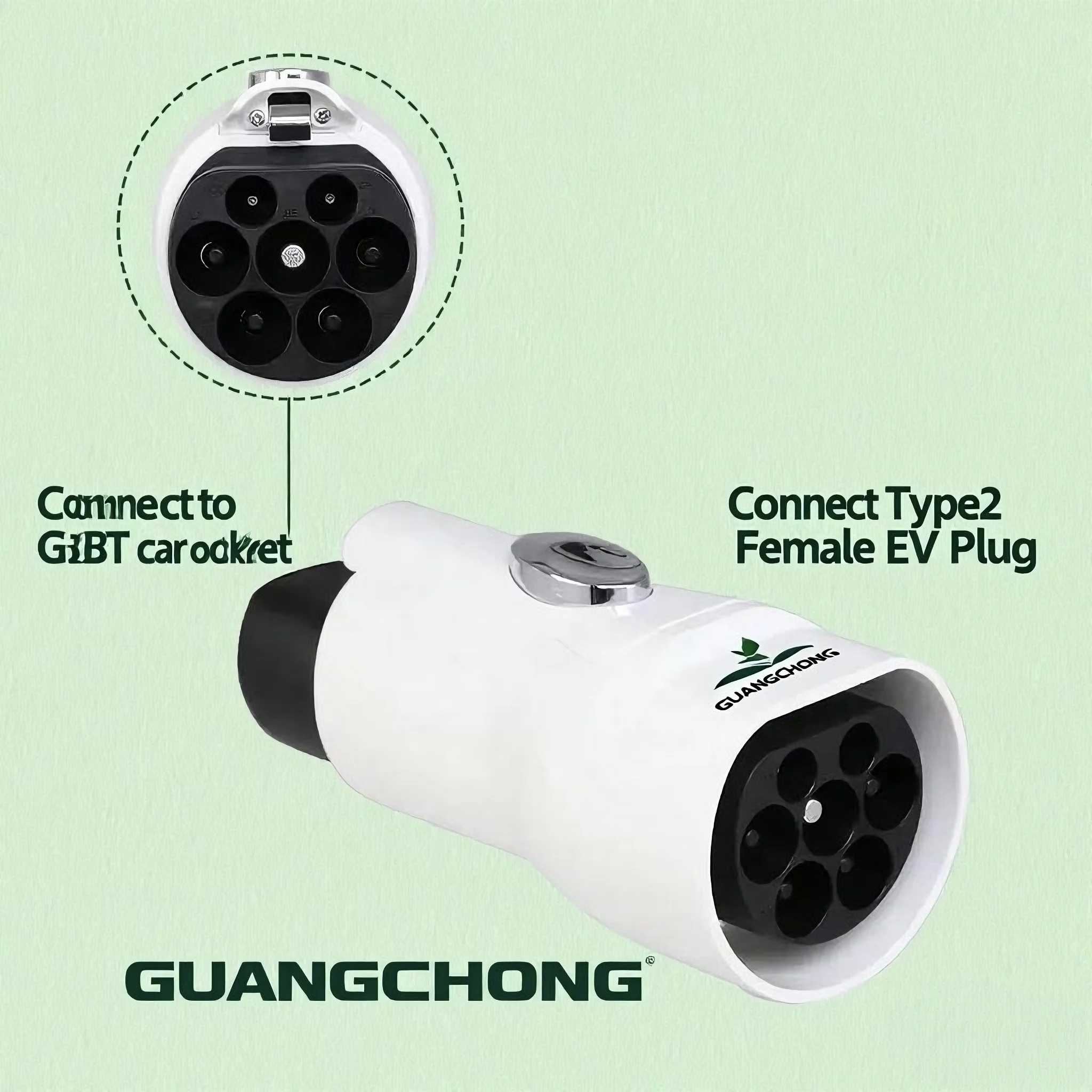 

Type2 to GBT Adapter for Chinese Electric Cars 22KW Charger Mechanical Lock Compatible Type 2 EV Charging Cable Accessory