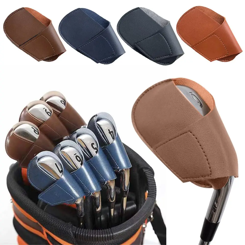 Sport Leather Long Neck Driver Golf Rod Sleeve Golf Iron Head Cover Protective Headcover Golf Club Head Covers