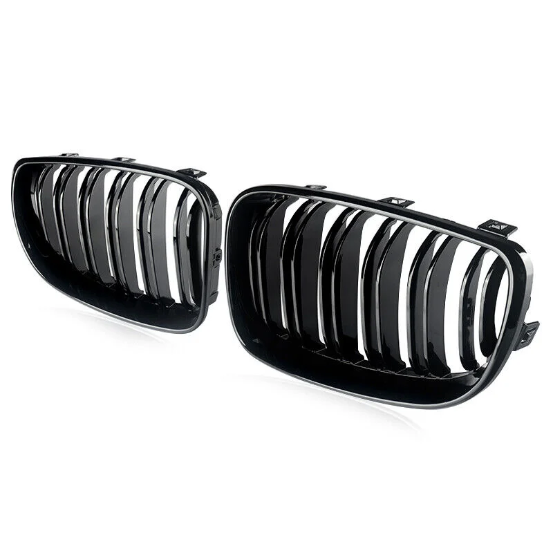 

Gloss Black Single Double Slat Diamond Bumper Kidney Grill for BMW 1 Series E81 E87 2008-2011 Upgrade M Style Facelift Grille