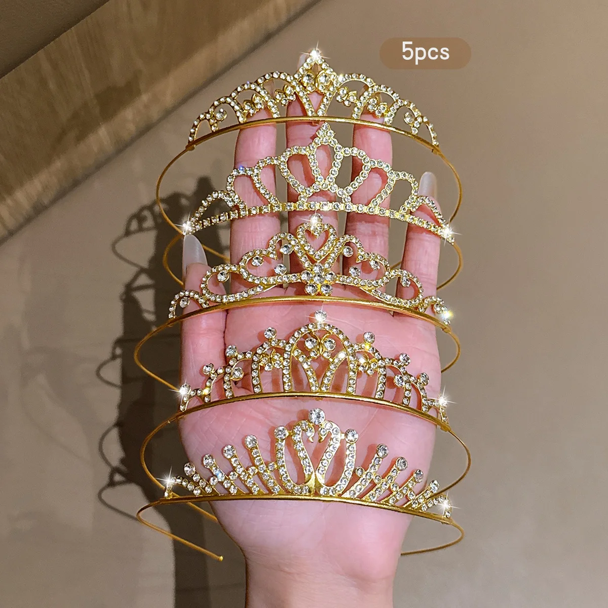 5 fashionable and versatile temperament sweet golden crown headbands suitable for daily hair accessories