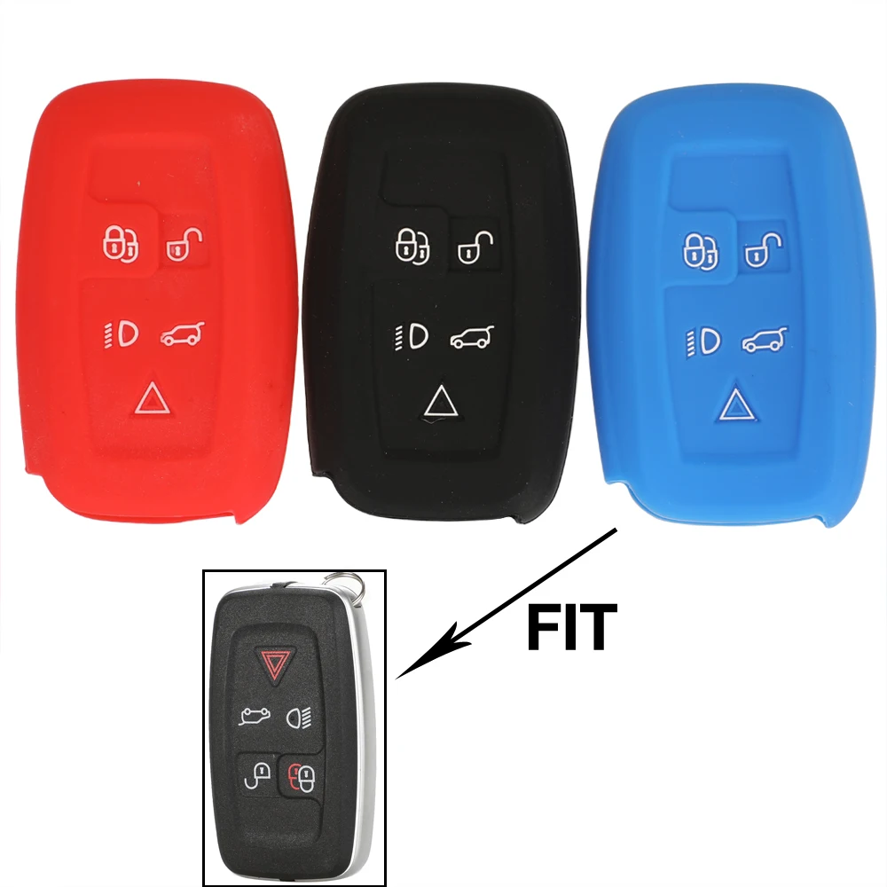 jingyuqin 10PCS Remote Car Key Fob Silicone Case Cover Protector For Land Rover Range Rover SPORT Evoque Discovery Discovery 5