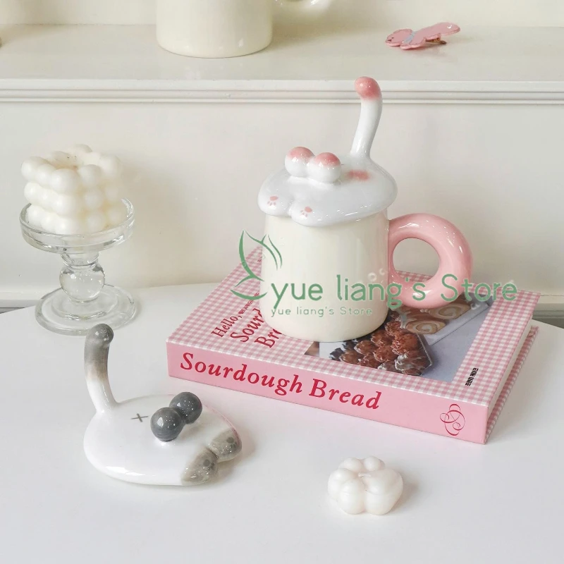 Cartoon Ceramic Cup Cover Mug Universal High Temperature Resistant Splash Proof Dustproof Cover Multifunctional Accessory