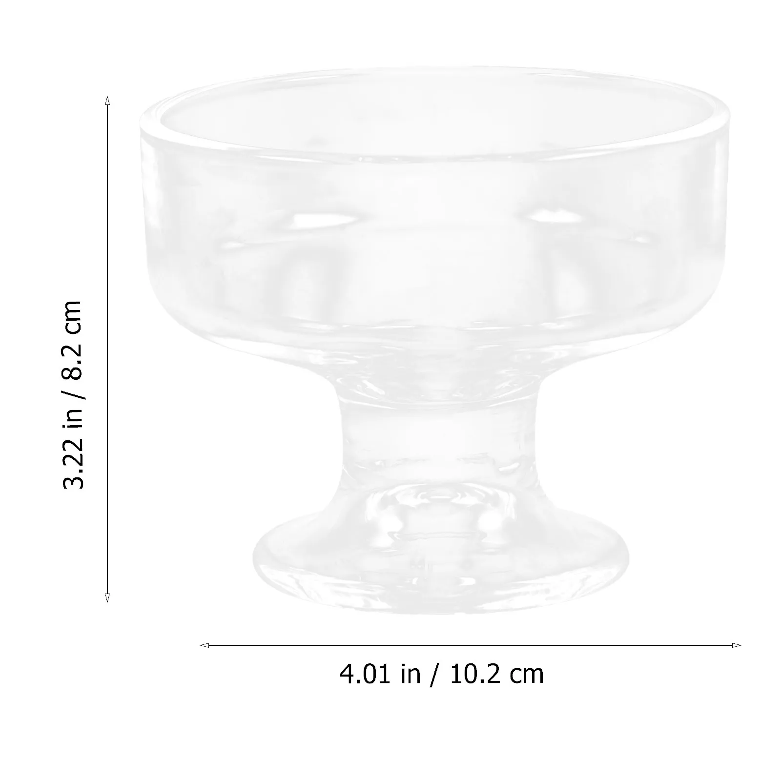 Premium Clear Glass Footed Dessert Bowl Ice Cream Serving Cup for Pudding Yogurt Fruit Salad Appetizer Home Party Bar Ktv