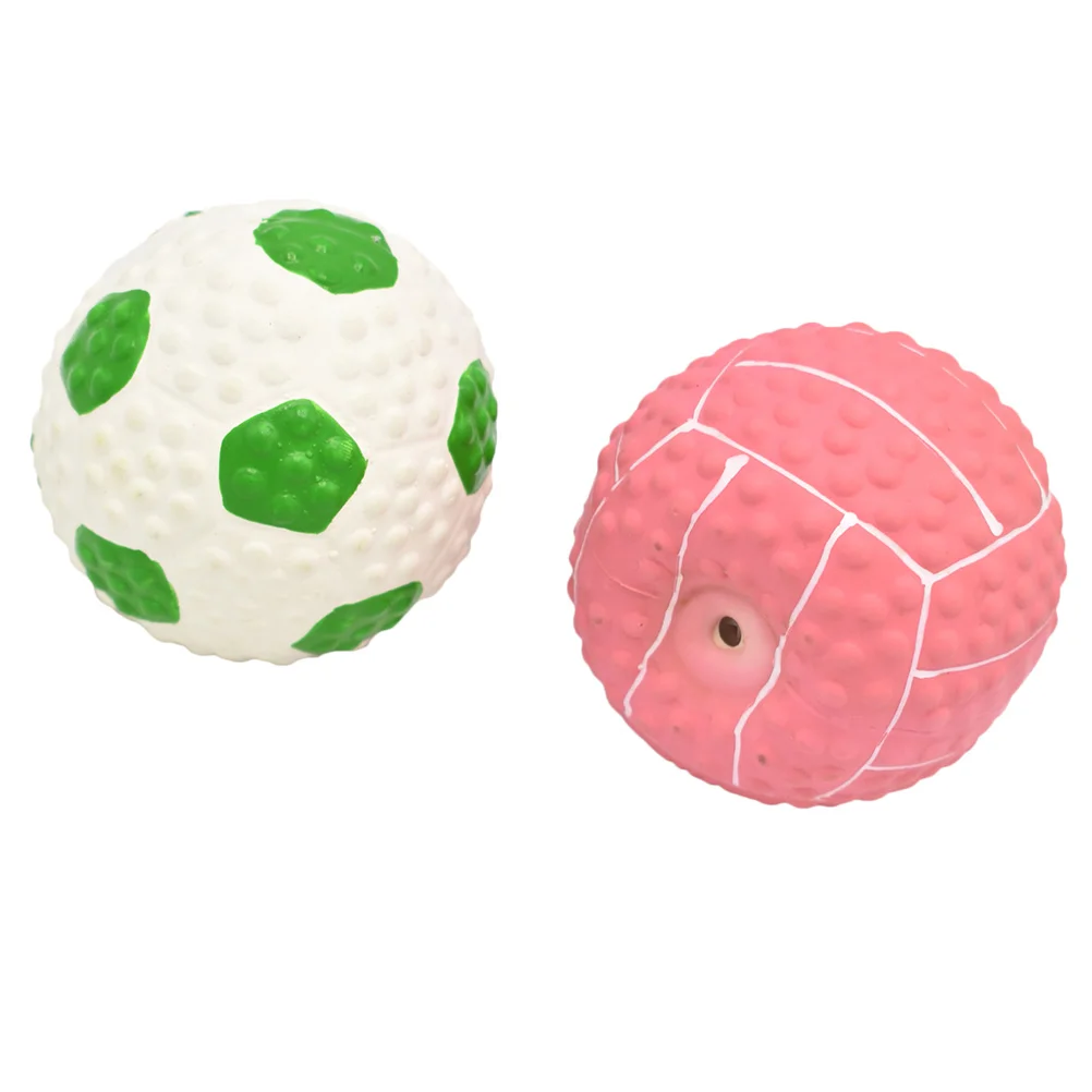 

Toy Ball Puppy Chewing Toys Dog Balls Interactive Squeaky Latex Training Supple for Small Dogs