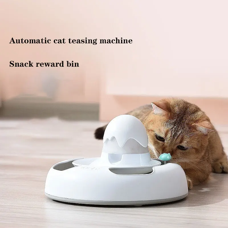 Automatic Cat Toys Pet Award Feeder Interactive Intelligent Toys Hunting Game Cat Teasing Machine USB Charging Cat Accessories