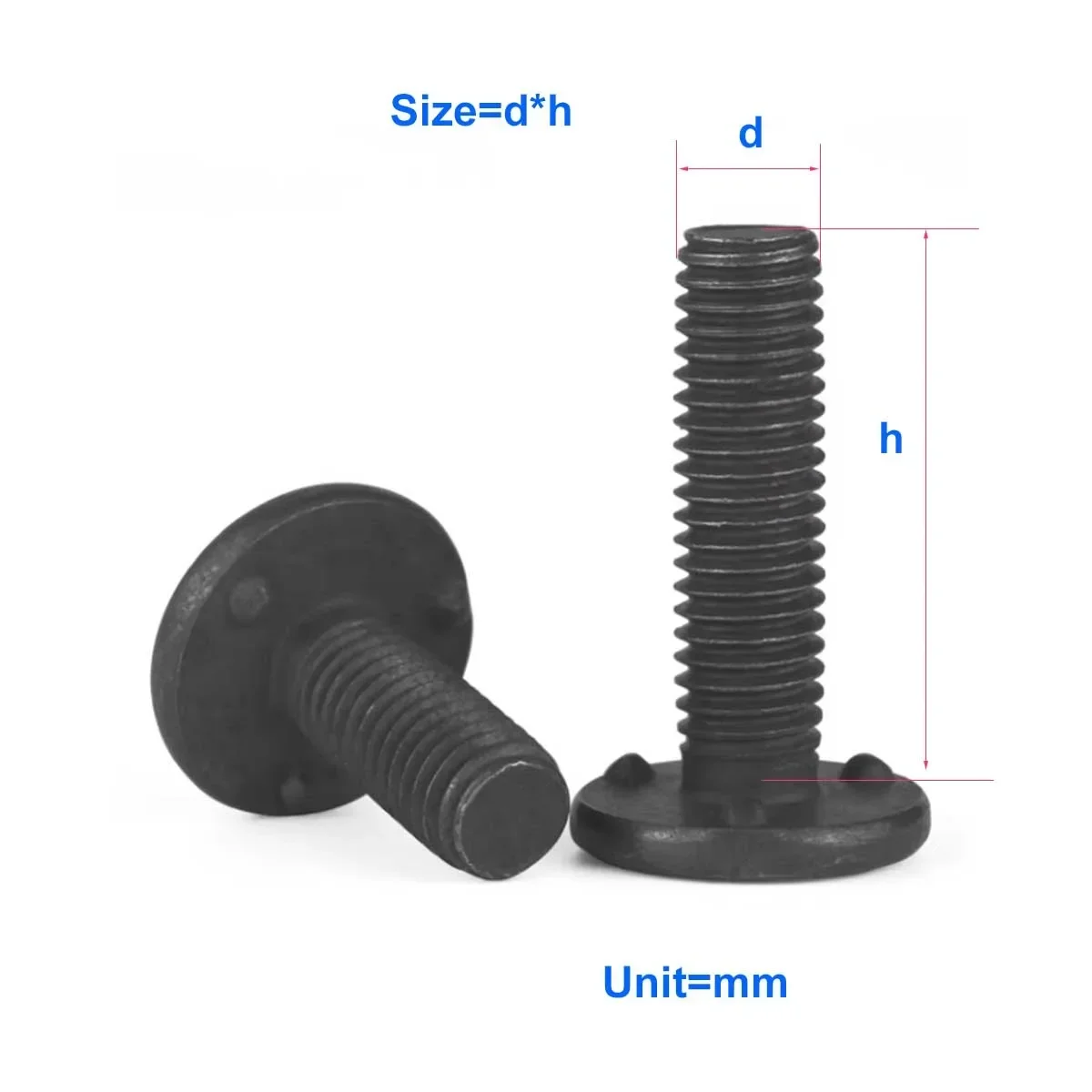 8.8 Level Lower Three-Point Welding Screw Q198 Steam Standard Convex Welding Bolt M5M6M8M10