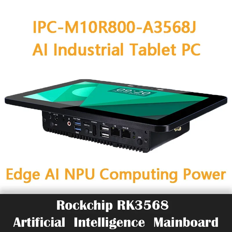 Rockchip Rk3568 메인보드, 10 포인트 IPS 터치 스크린, 2M WDR 듀얼 렌즈 카메라 IPC-M10R800-A3568J, AI 산업용 태블릿 PC NPU