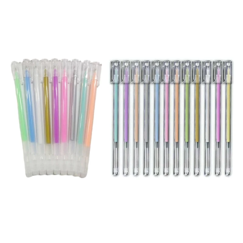 

9/12 Colors Fluorescent Highlighter Pens Needle Nib for Scrapbooking Journaling