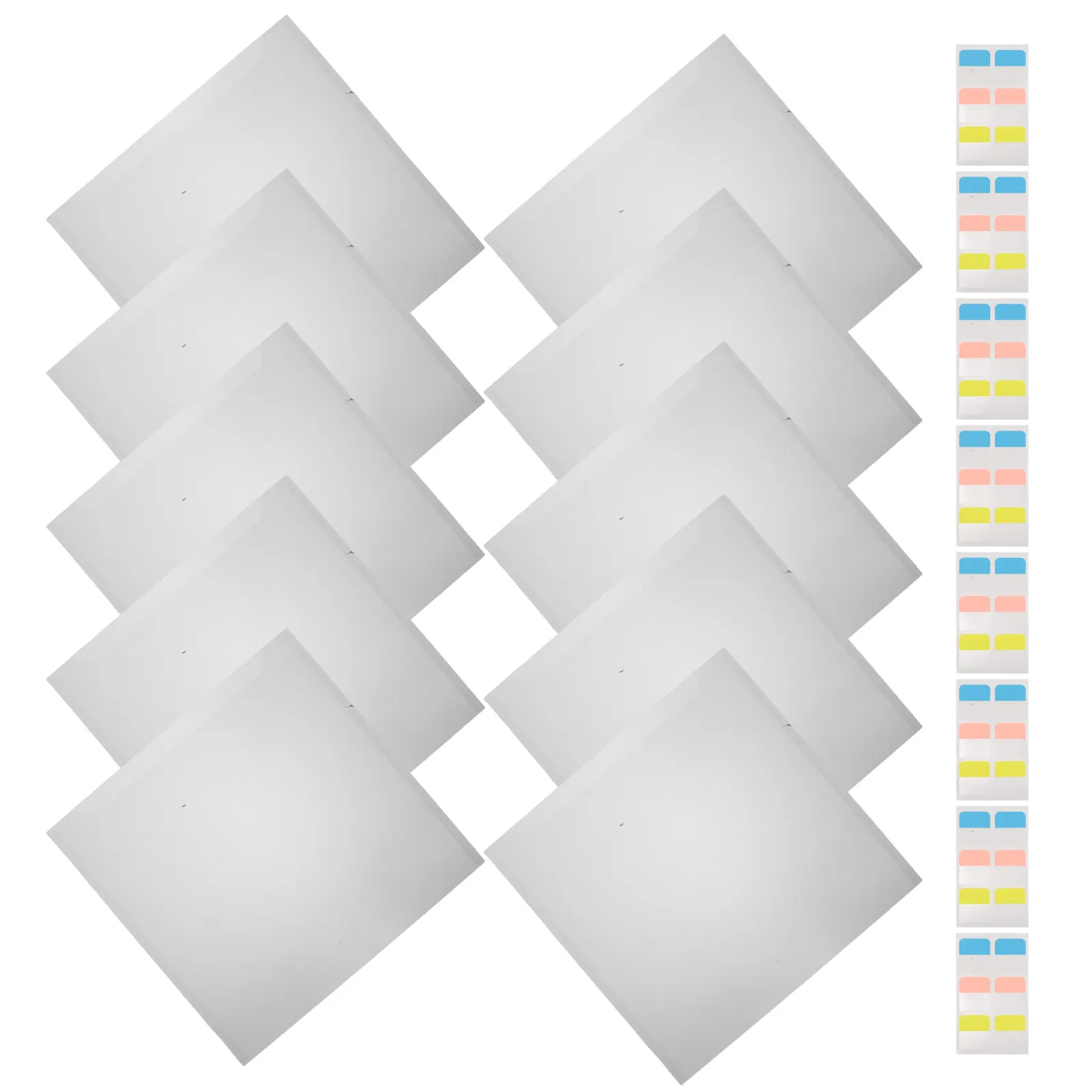 Plastic File Organizer with Colored Tabs, 33x32cm Letter Size Classification Folders for Office, School & Home