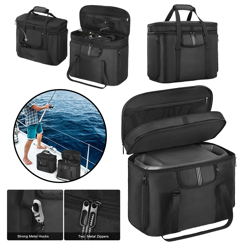 Carrying Case Storage Case Waterproof Travel Carrying Bag with Shoulder Strap & Handle Protective Case for Ecoflow Delta 3 Plus
