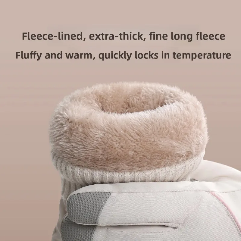 Warme Handschuhe für Damen im Winter, verdickt und plüschig, um Kälte zu verhindern. Winterfahrradhandschuhe