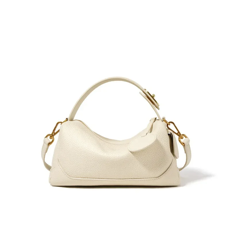 

Versatile Senior Sense Boston Pillow Bag First Layer Cowhide 2026 New Women's Portable Shoulder Messenger Bag Women