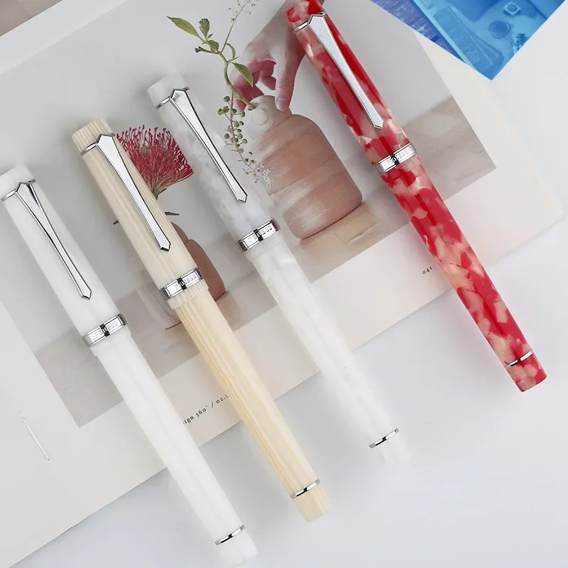 

Smooth Penbbs 352 Resin Fountain Pen Blade F Nib Demonstration Acrylic Design Calligraphy Student Gift Office Supplie Stationery