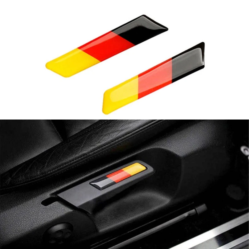 2 Pcs Car Seats Lifting Wrench Decorative Stickers Germany Flag Style For Volkswagen VW Golf 5 6 MK5 MK6 GTI Sagitar Touran