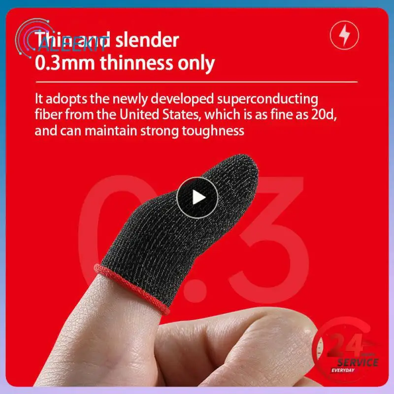 P82FBreathable Gaming Finger Sleeves Game Gloves Anti-Sweat Thumb Finger Cots Fingertip Cover for Mobile Games