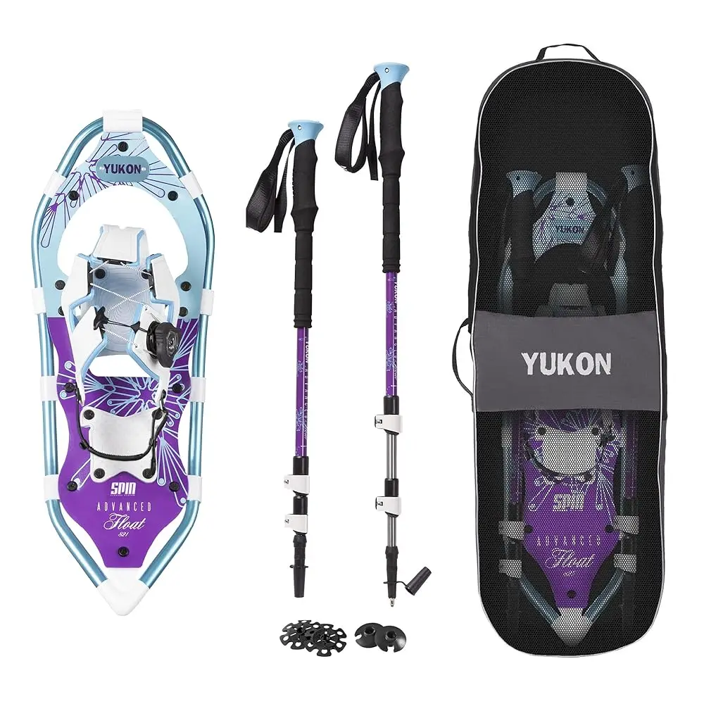 

Advanced Spin Float Women'S Snowshoe Kit, 8-Inch X 21-Inch, Ludes Snowshoes, Trekking Poles And Travel Bag