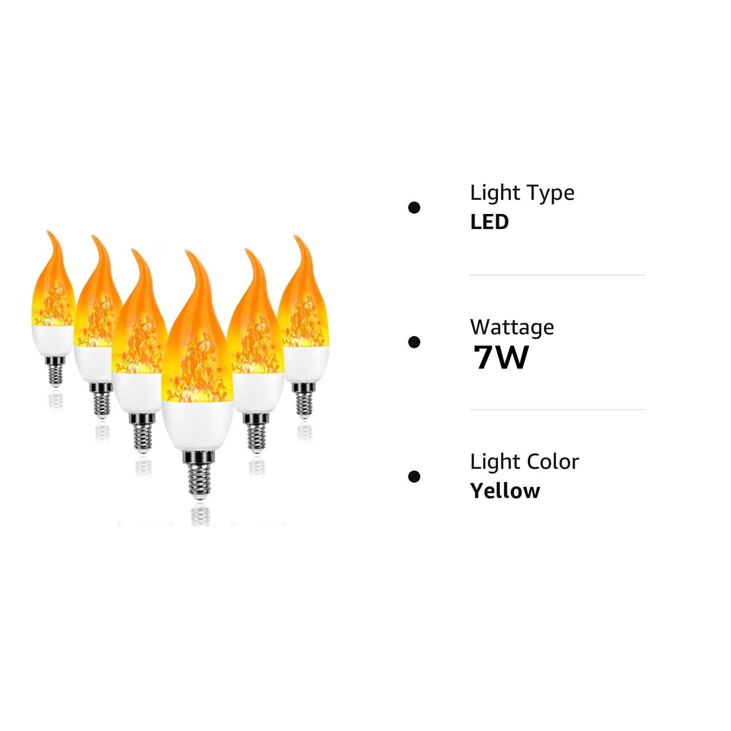 Imagem -03 - Levou Lâmpadas de Chama Simulada 7w 9w E27 85265v 220v Lâmpada de Milho Cintilação Levou Luz de Vela Efeito de Chama Dinâmico para Luz de Casa E14