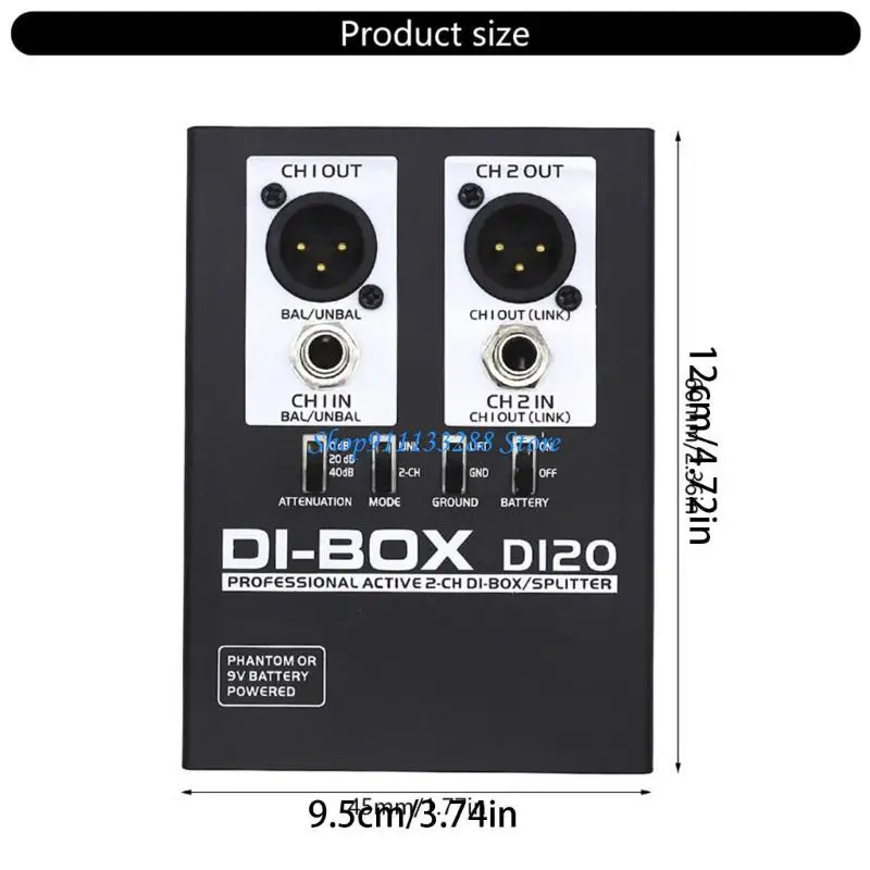 G88d Small 2Channel Active -Box -Splitter für E -Gitarre, Bässe, Keyboards