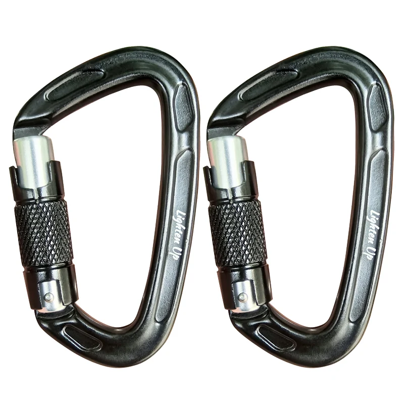 2/5PCS 24KN Outdoor Professionelle Karabiner 7075 Luftfahrt Aluminium Sicherheit Automatische Sperre Mit Zertifikate CE/UIAA – Detail 2