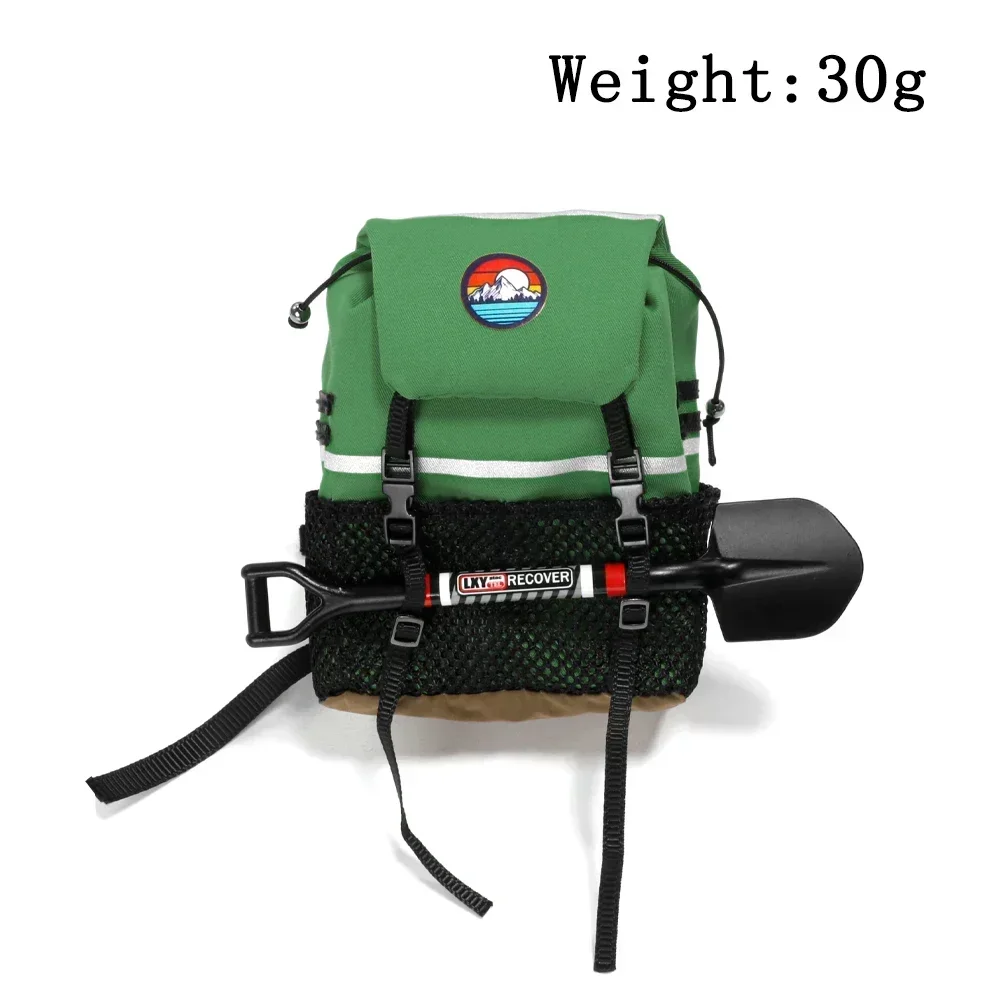 Simulation Rucksack Schaufel Lagerung Tasche Gepäck Tasche Handtasche Dekoration für 1/10 RC Crawler Auto Axial SCX10 Trax/als TRX4 D90
