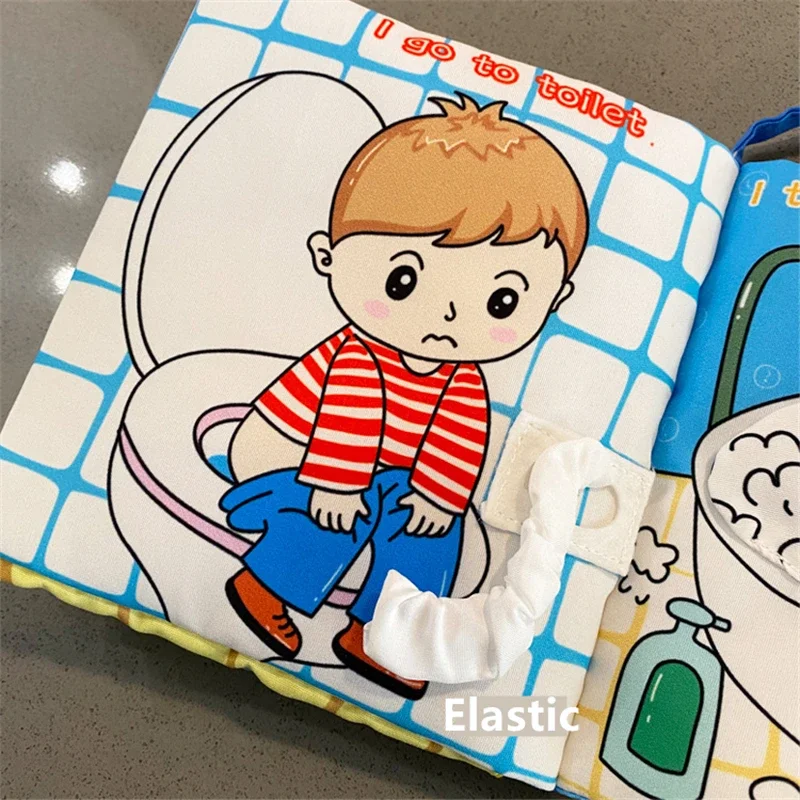 Parent-Child Interaction Puzzle Fabric Books 0-12 Months Ring Paper Baby Early Learning Cloth Book Develop Cognize Reading Toys